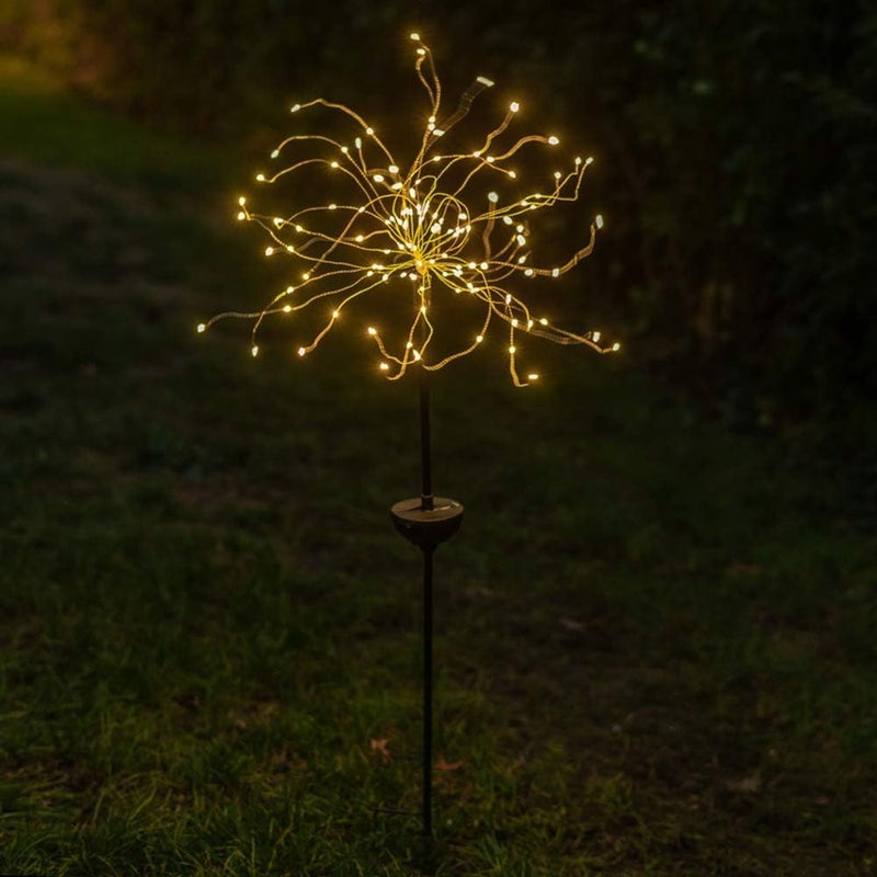 Touch Of ECO Solar LED Firework Sparkler Garden Stake Light - Outdoor Decorative Light, Flexible LED Branches, for Pathway, Garden, Outdoor Living Area - 120 LEDs, Over 3 Feet Tall - Image 3